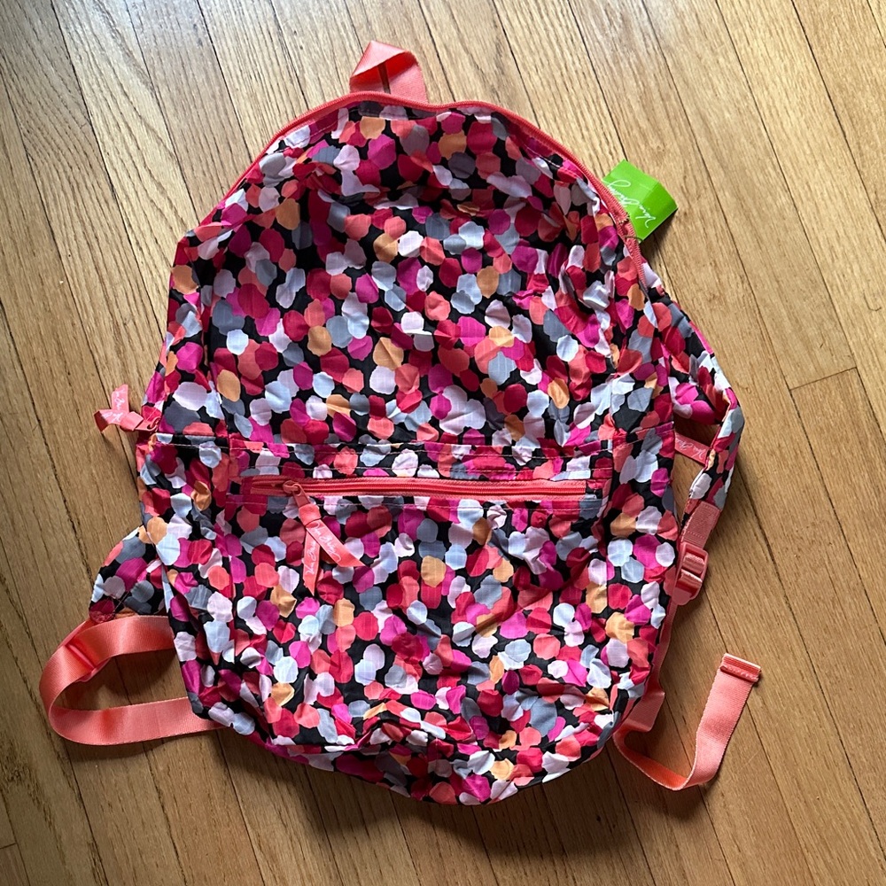 Vera Bradley Colorful Backpack in a Pouch